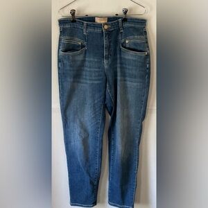 Mac Sylvia Meis 24/7 tapered carrot leg jeans size 40 EU 8 Us med wash mid rise